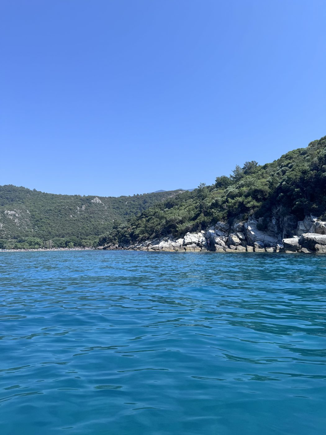 Milli Park açık deniz — temiz Ege suyu SUP board