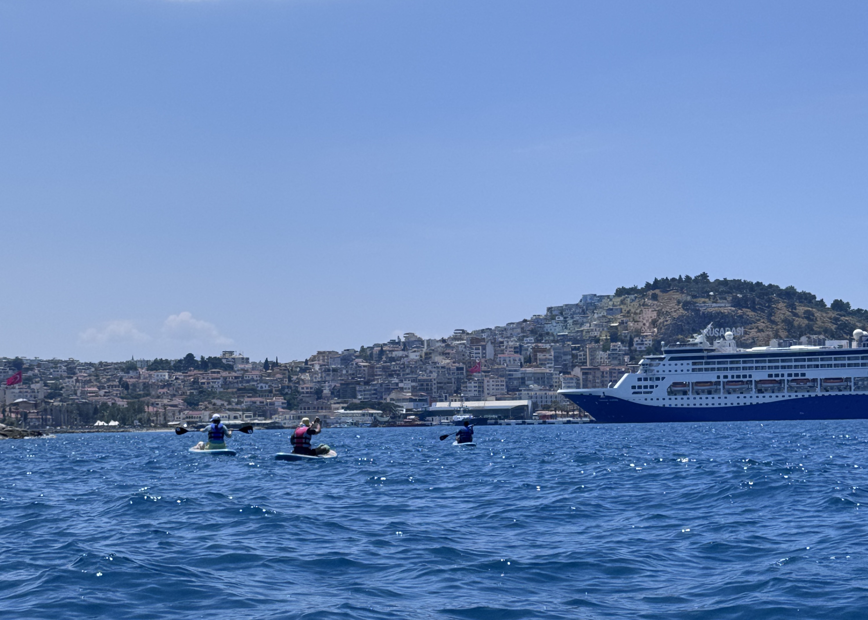 Kusadasi Marina with Cruise Ship