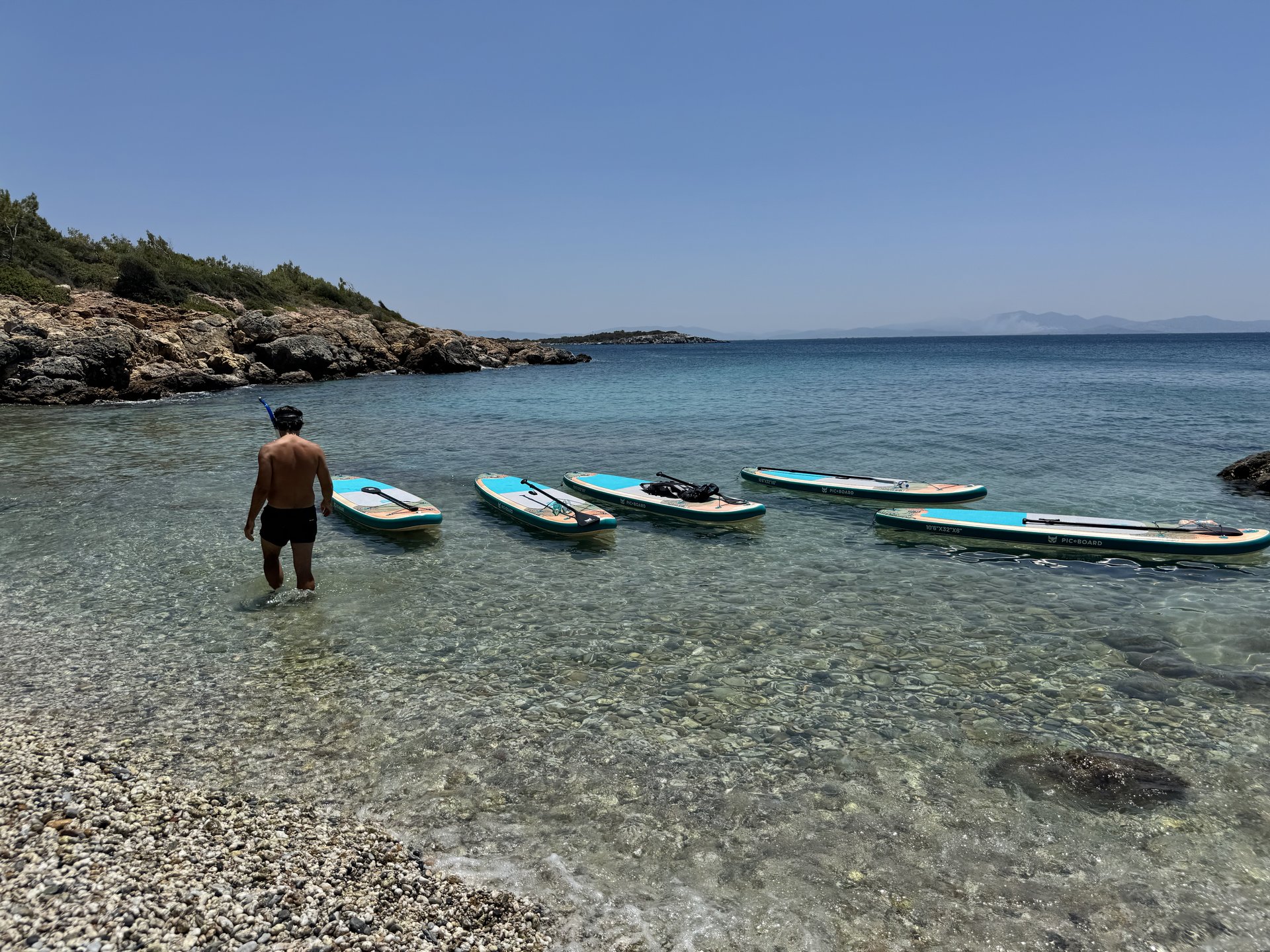 Didim Akbük Koyu'nda SUP board rotası — sakin sularda paddle board